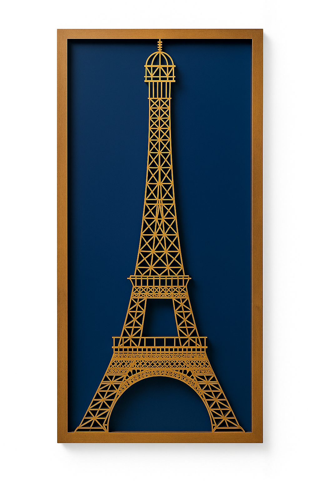 Quadro Torre Eiffel in Legno Naturale – intaglio artigianale 77×34,5×1