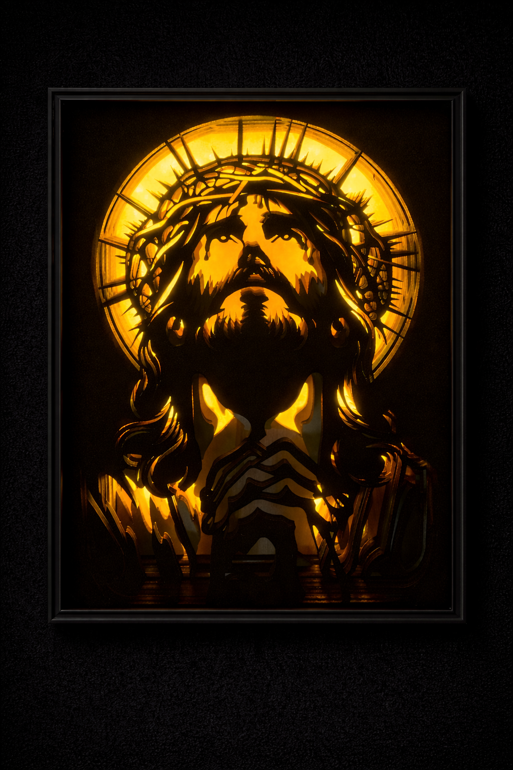 Quadro Luminoso Gesù 3D