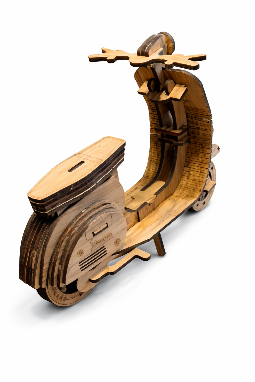 Vespa in legno d’Ulivo Venato – modello artigianale - immagine 3