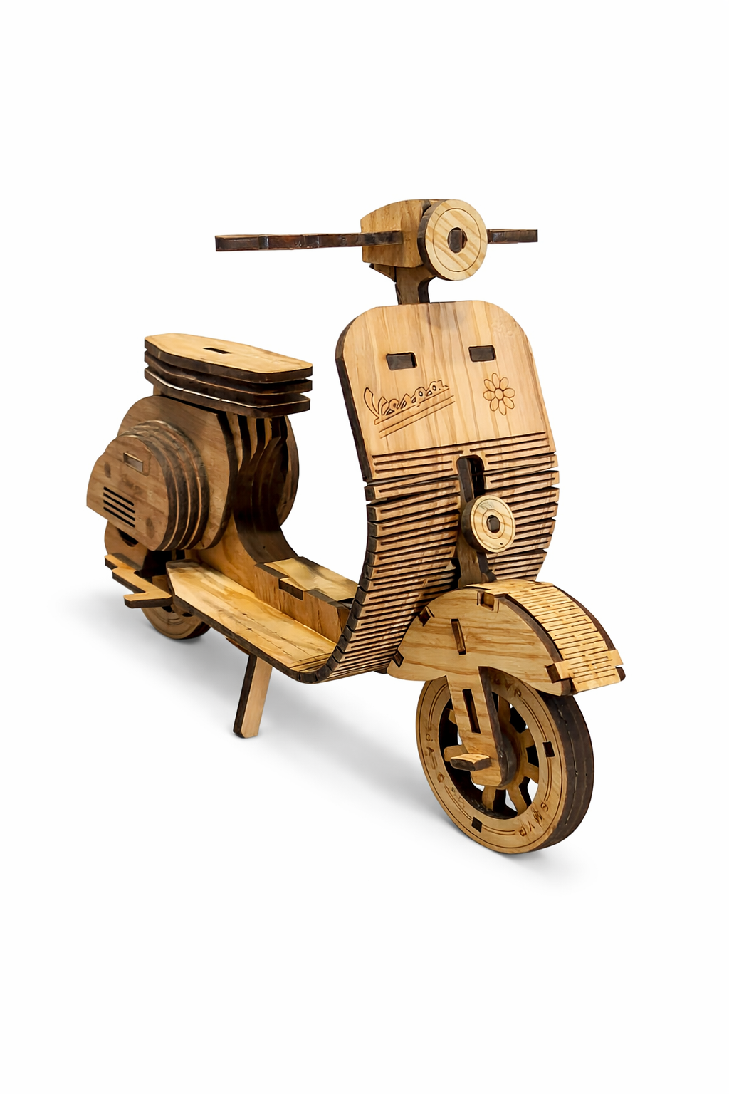 Vespa in legno d’Ulivo Venato – modello artigianale - immagine 4